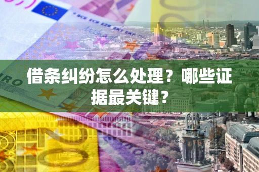 武汉借条纠纷怎么处理？哪些证据最关键？
