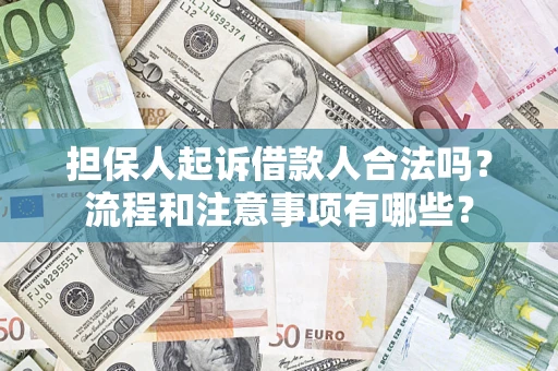 武汉担保人起诉借款人合法吗？流程和注意事项有哪些？