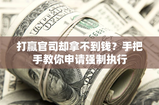 武汉打赢官司却拿不到钱？手把手教你申请强制执行