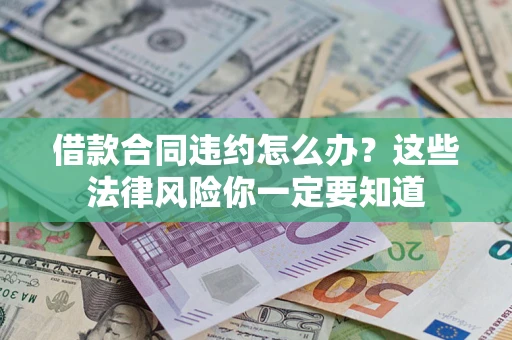 武汉借款合同违约怎么办？这些法律风险你一定要知道