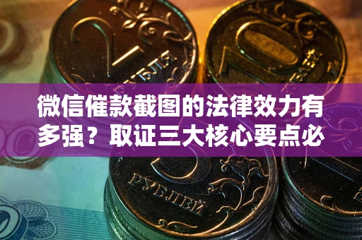 武汉微信催款截图的法律效力有多强？取证三大核心要点必须知道！