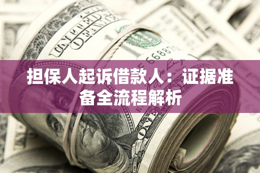 武汉担保人起诉借款人：证据准备全流程解析