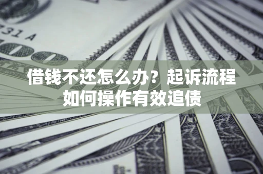 武汉借钱不还怎么办？起诉流程如何操作有效追债