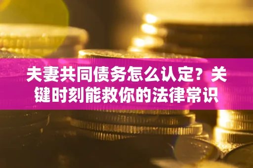 武汉夫妻共同债务怎么认定？关键时刻能救你的法律常识