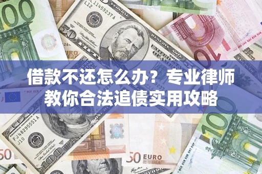 武汉借款不还怎么办？专业律师教你合法追债实用攻略